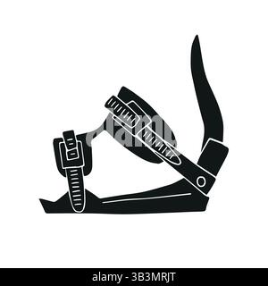 Vector hand drawn sketch doodle snowboard boot Stock Vector