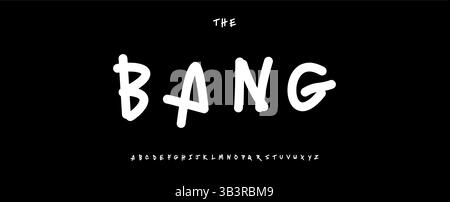 Expressive alphabet, playful energetic letters for dynamic comic design ...