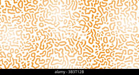 Vector Generative algorithm psychedelic background. Reaction-diffusion or turing pattern formation. Organic lines in memphis. Unique texture of homoge Stock Vector