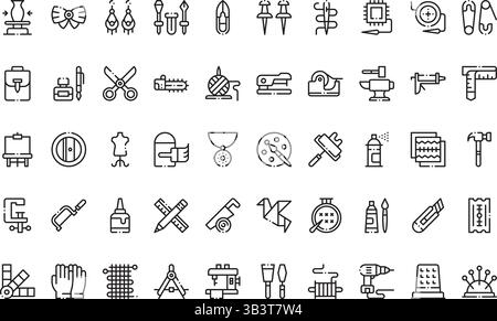 Diy crafts icons Simple vector icon. Illustration symbol design template for web mobile UI element. Stock Vector