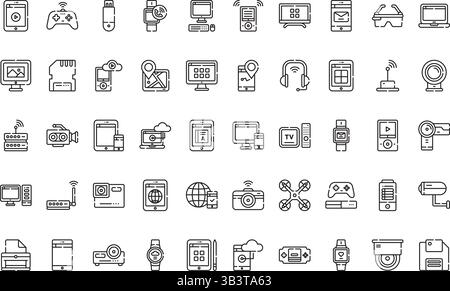 Smart devices icons Simple vector icon. Illustration symbol design template for web mobile UI element. Stock Vector
