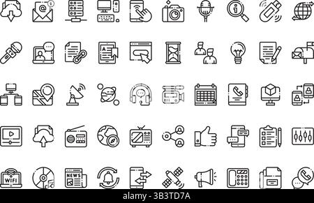 Media and communication icons Simple vector icon. Illustration symbol design template for web mobile UI element. Stock Vector