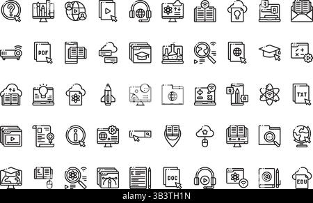 Online learning icons Simple vector icon. Illustration symbol design template for web mobile UI element. Stock Vector