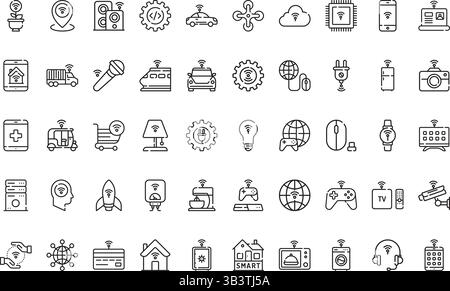 Internet of things icons Simple vector icon. Illustration symbol design template for web mobile UI element. Stock Vector