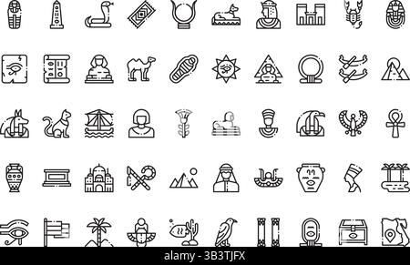 Egypt icon pack Simple vector icon. Illustration symbol design template for web mobile UI element. Stock Vector