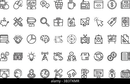 Marketing icon pack Simple vector icon. Illustration symbol design template for web mobile UI element. Stock Vector
