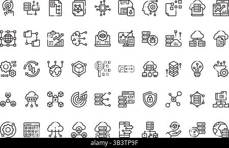 Big data icons Simple vector icon. Illustration symbol design template for web mobile UI element. Stock Vector