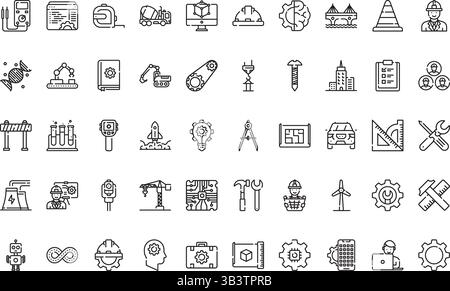 Engineering icons Simple vector icon. Illustration symbol design template for web mobile UI element. Stock Vector