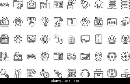 Web maintenance icons Simple vector icon. Illustration symbol design template for web mobile UI element. Stock Vector