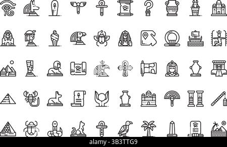 Egypt icons Simple vector icon. Illustration symbol design template for web mobile UI element. Stock Vector