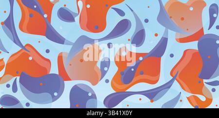 Abstract composition of colorful shapes in a gradient style background with geometric pattern for presentation slides, template with space for text Stock Vector