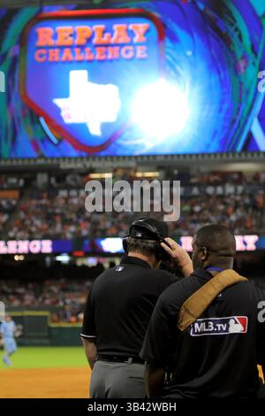 Home plate umpire umpire Tony Randazzo is seen during the