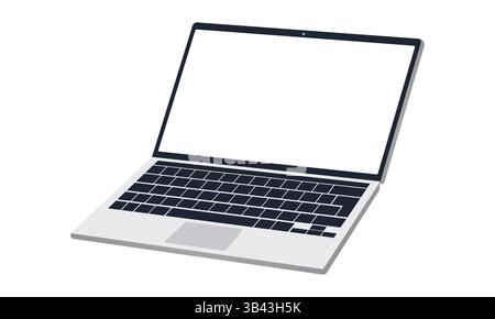 Vector illustration of simple computer Stock Vector