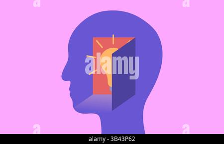 Vector concept illustration of inspiration Stock Vector