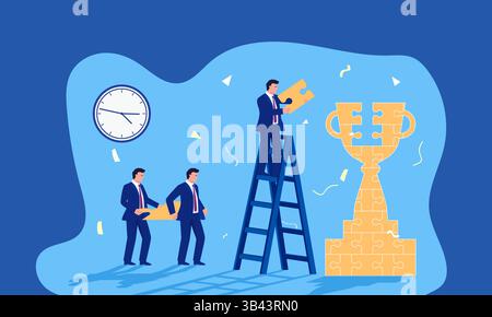 Concept illustration of teamwork for championship Stock Vector