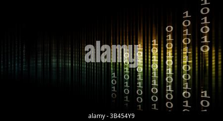 Abstract Network Illustration with System Data Art Stock Photo