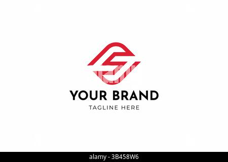 Letter S J Geometric Linear Modern Logo Abstract Letters for Professional Branding and Corporate Identity Stock Vector