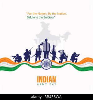 Indian Army Day Poster Social Media Poster Stock Vector