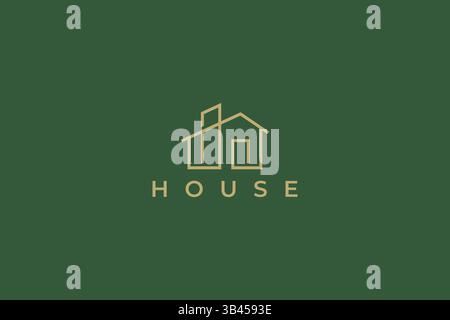 Modern Real Estate Logo House Architectural Design and Residential Concepts Stock Vector