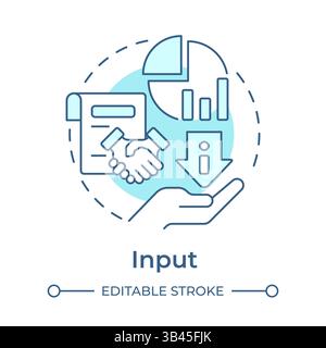Input soft blue concept icon Stock Vector
