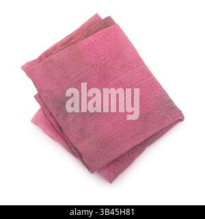 Dirty viscose rag isolated on white background Stock Photo