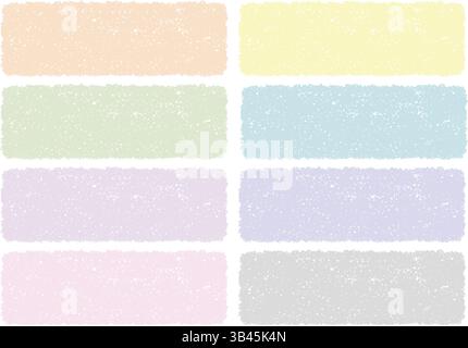 Vector Crayon Texture Background Set Isolated On A White Background. Stock Vector