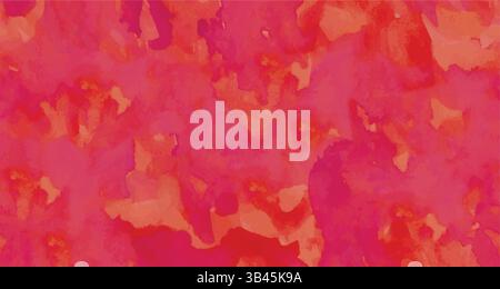 Vibrant Abstract Red and Orange Watercolor Background. Stock Vector