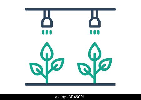 Irrigation icon. line icon style. icon related to watering of crops. agriculture elements vector illustration Stock Vector