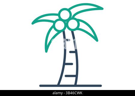 Trees icon. line icon style. icon related to orchards. agriculture elements vector illustration Stock Vector