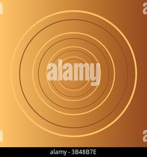Abstract 3D Golden Circle Layers Background with Luxury Style, Futuristic Technology Concept. Vector Illustration. EPS Editable File. Stock Vector