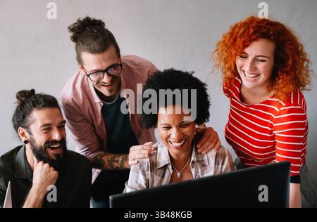Developing programming and coding technologies. Programmer working in a software develop company Stock Photo