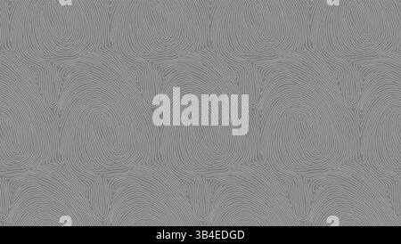Seamless Fingerprint Line Pattern. Finger Print Background Texture Vector. Police Biometric ID Data Privacy Detective Mark. Abstract Macro Scan Curve Stock Vector