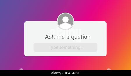 An interactive social media chat interface with a vibrant gradient background for better UX Stock Vector