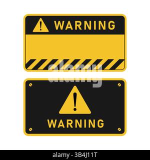Warning Signs for Safety Awareness and Necessary Precautionary Measures are Essential Stock Vector