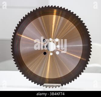 circular saw blade isolated on white background Stock Photo