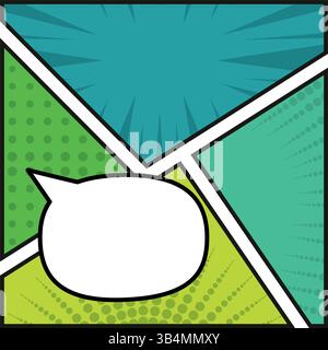Comic frame with speech bubble. Vector illustration Stock Vector