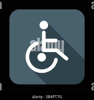 Wheelchair Accessibility Icon Representing Inclusivity, Mobility Support, and Disability-Friendly Infrastructure in Public Spaces Stock Vector