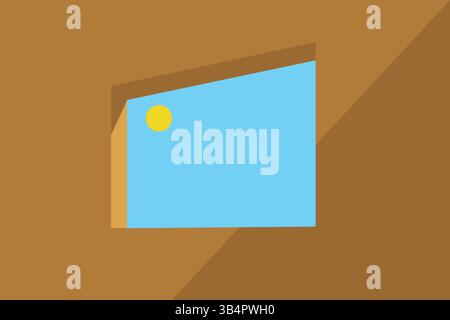 Illustration vector design of skyline from window Stock Vector