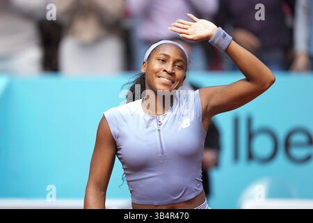 Mirra Andreeva of Russia reacts during her second round women's single
