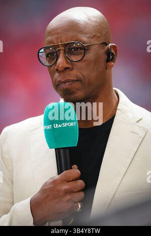 Pundit and former footballer Ian Wright ahead of the Emirates FA Cup ...