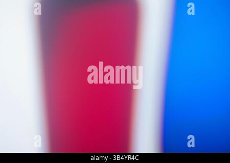 blue, red and white as abstract colours and shapes Stock Photo