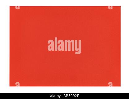 Top view of closed front side from rectangle red envelope. Isolated on a white background. Stock Photo