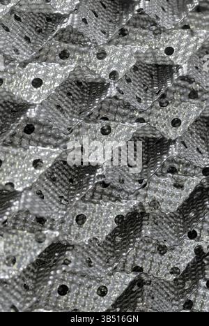 Steel filter or liquid separation grid, close-up shot, selective focus, abstract industrial background Stock Photo