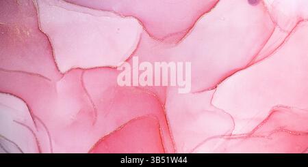 Romantic pink marble surface with glitter effect. Modern abstract stone background. Stock Photo