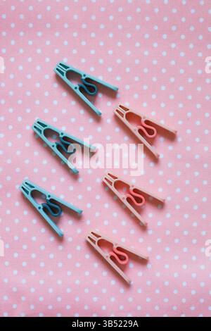 Objects of different colors on a paper background Stock Photo