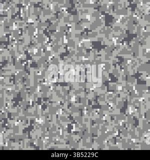 Military gray monochrome camouflage seamless pattern, vector ...