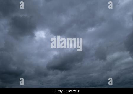 grey overcast cloudy sky, norfolk, england Stock Photo