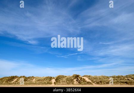 sand dunes on holkham beach, north norfolk, england Stock Photo