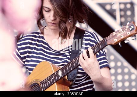 April 30, 2018, Rome, Italy: Carmen Consoli performs on stage at Primo Maggio concert in Rome. (Credit Image: © Valeria Magri/SOPA Images via ZUMA Press Wire) Stock Photo