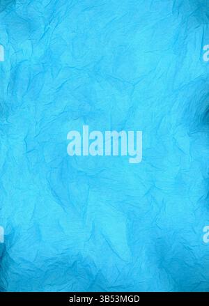Light blue crumpled tissue paper texture background detail Stock Photo